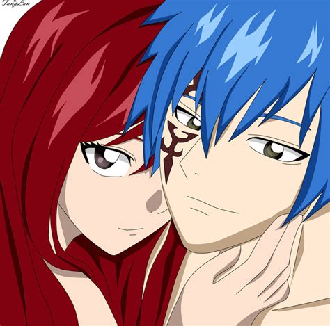 Erza obviously loves the man (Jellal) who killed the guy who loved Erza (Simon). . Jellal and erza